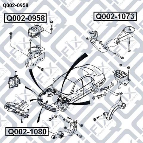 Опора двигателя Q-fix Q0020958