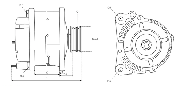 Генератор CA1027 HC Parts