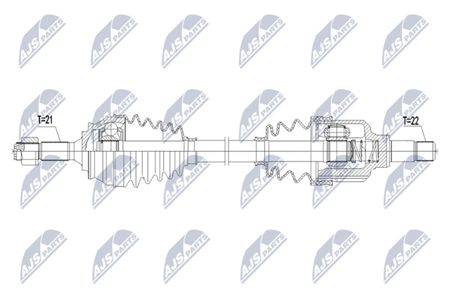 9677209780 Peugeot/Citroen Полуось передняя левая