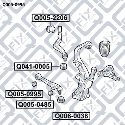 Compre Q0050995 Q-fix Bloco silencioso dianteiro do braço oscilante inferior