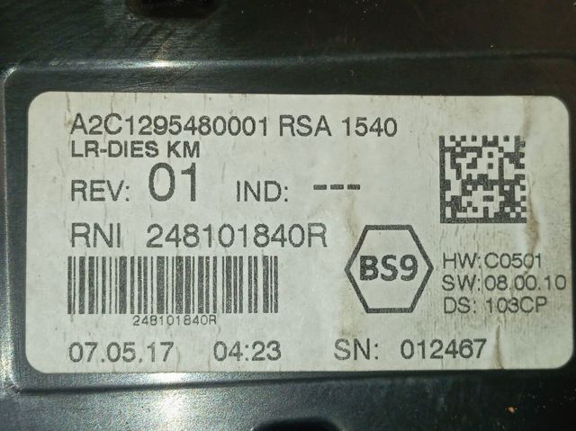 Купить 248101840R Renault (RVI) Панель приборов