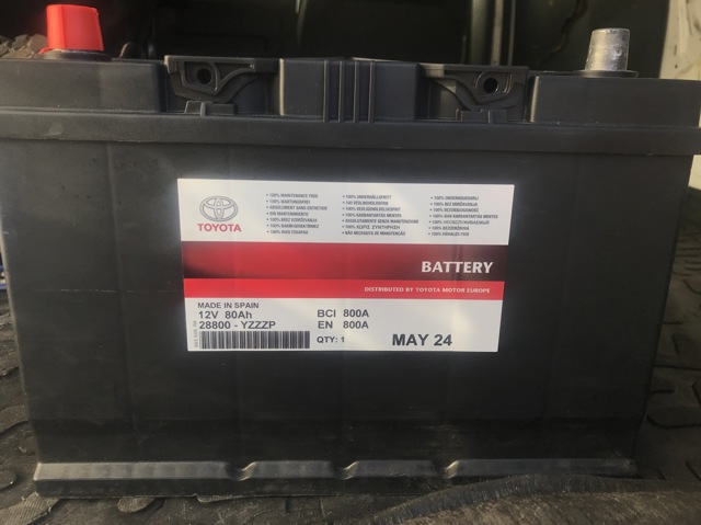 Купить Аккумулятор Toyota 80 А/ч (28800YZZZP)