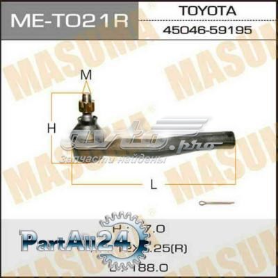 Рулевой наконечник Masuma MET021R цена, от 14.55 USD