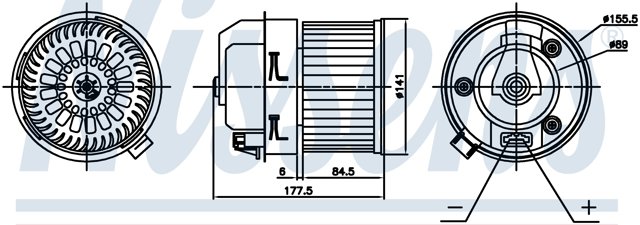 87399 Nissens motor de ventilador de forno (de aquecedor de salão)