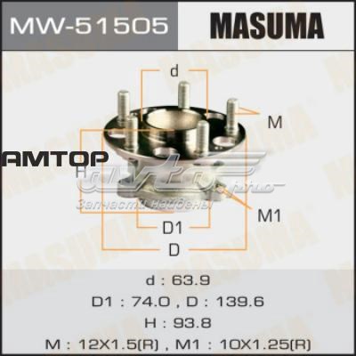 Купить MW51505 Masuma Задняя шпиндель