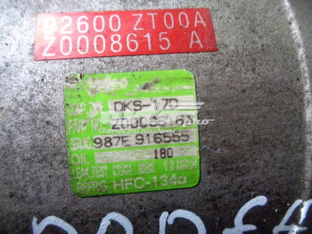 92600ZT00A Nissan/Infiniti Компрессор хладагента