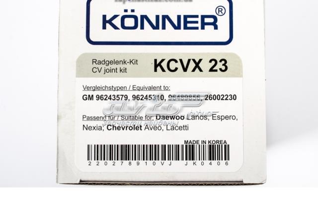 KCVX23 Konner bota de proteção interna de junta homocinética do semieixo dianteiro