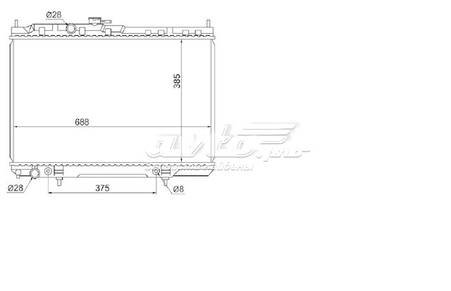 Радиатор охлаждения двигателя SAT NS0001B10 цена, от 89.32 USD