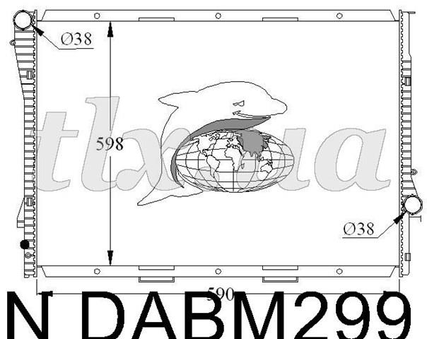 Радиатор охлаждения двигателя Dolphin DABM299