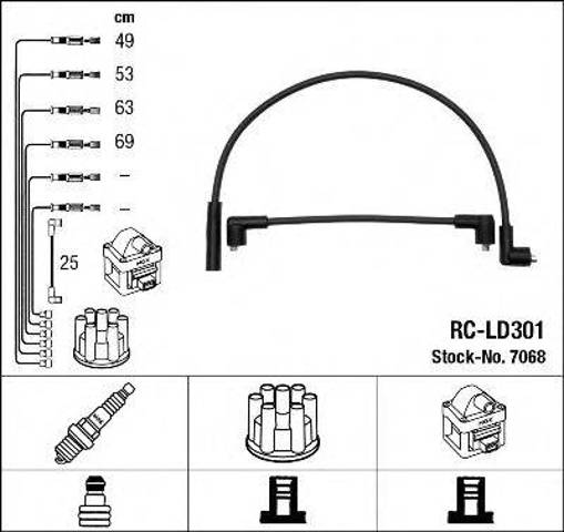 Высоковольтные провода RCLD301 NGK
