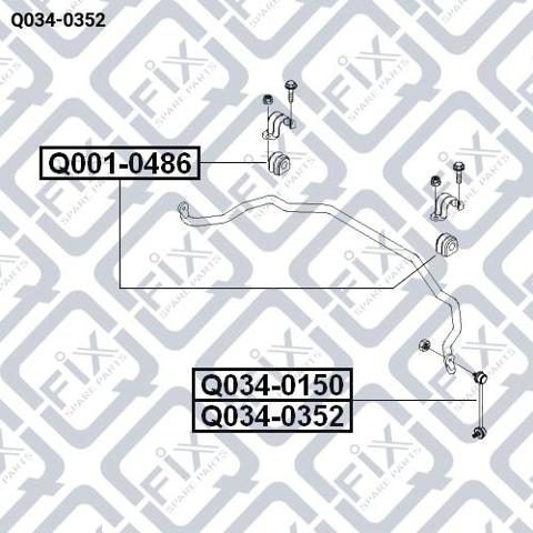 Купить Q0340352 Q-fix Солдатик стабилизатора, переднего, правый