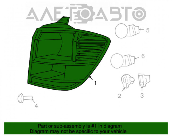 Фара задняя правая внешняя TYC FP2407F8T цена, от 145.18 USD