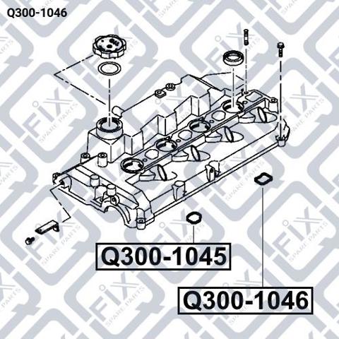 Прокладка клапанной крышки двигателя, кольцо Q-fix Q3001046