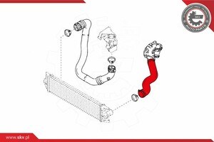 Шланг (патрубок) интеркуллера нижний левый 24SKV814 SKV