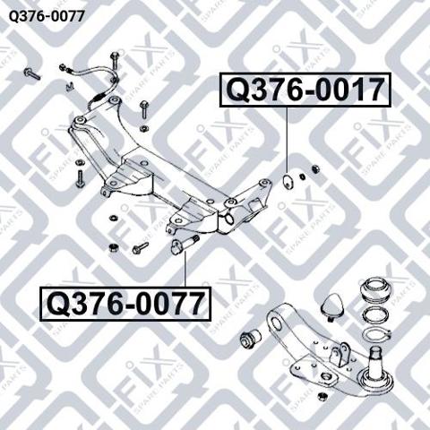 Купить Q3760077 Q-fix Болт нижнего рычага
