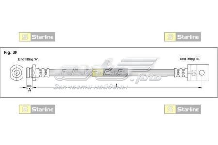 Задний тормозной шланг HABH1273 Starline