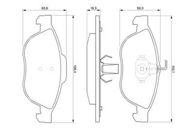 Тормозные колодки Bosch 986424507