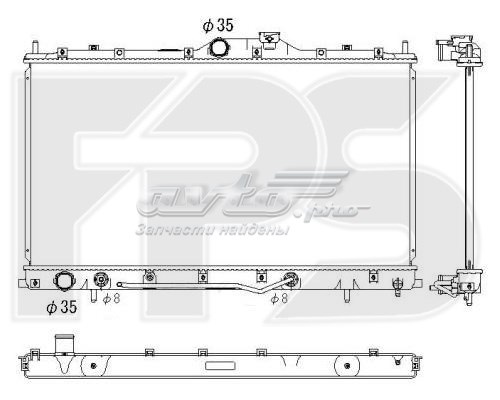 Radiador de esfriamento de motor para Mitsubishi Galant 