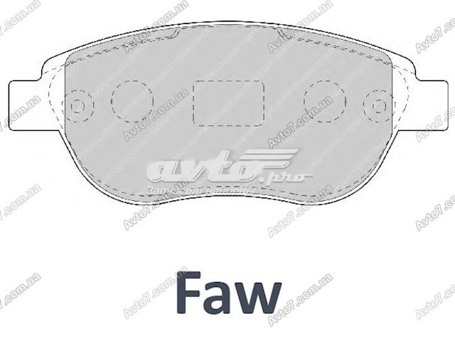 Колодки тормозные передние дисковые FAW FAW23600194