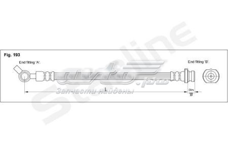 Передний левый тормозной шланг Starline HABH1298