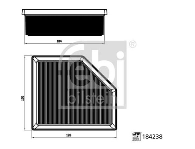 184238 Febi filtro de ar