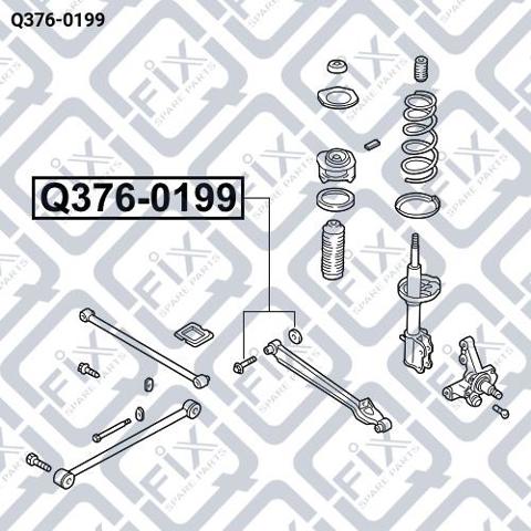 Q3760199 Q-fix Болт крепления заднего развального рычага, внутренний