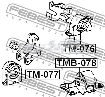 Подушка (опора) двигателя левая (сайлентблок) FEBEST TMB078