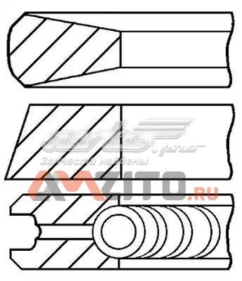 Anéis do pistão para 1 cilindro, 2ª reparação ( + 0,65) para Lancia Thema (834)