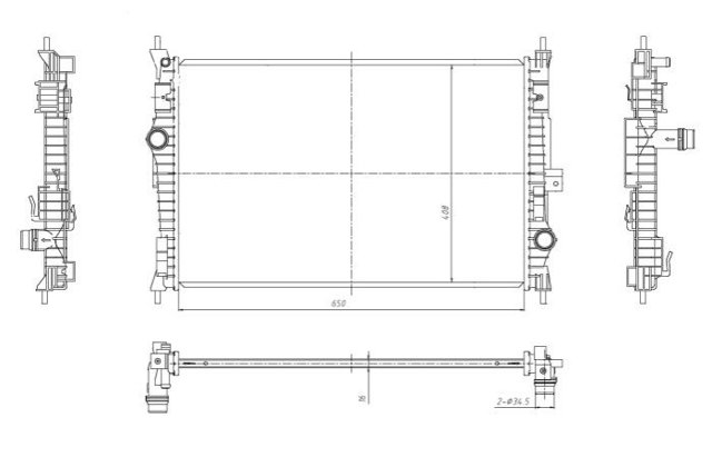 59302 NRF radiador de esfriamento de motor