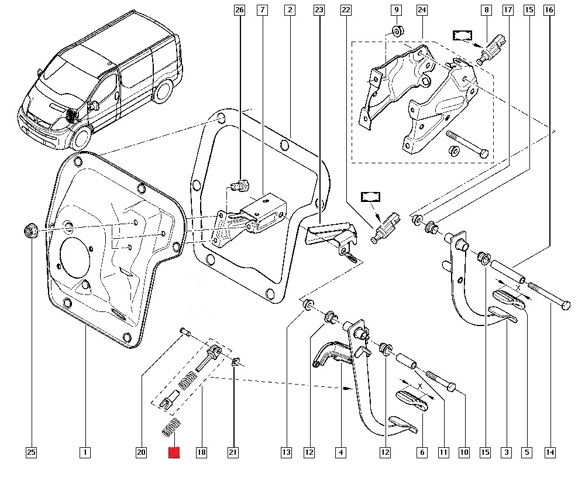 Пружина педали сцепления General Motors 91159901