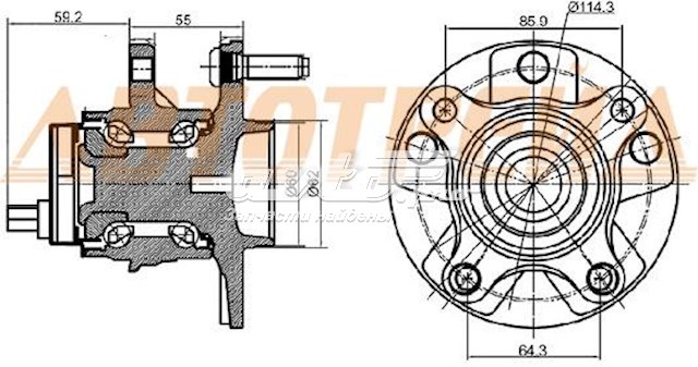 Купить 3DACF027F8BS Koyo Ступица переднего колеса