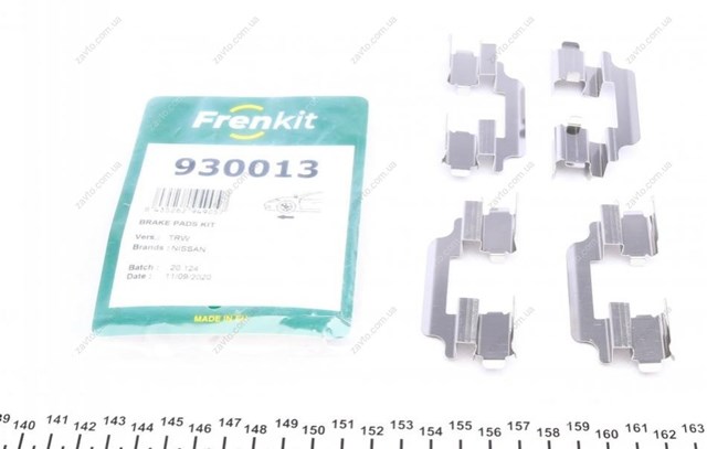 Kit de molas de fixação de sapatas de disco dianteiras para Nissan Almera 