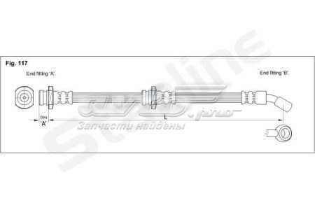 Шланг тормозной передний HADH1221 Starline