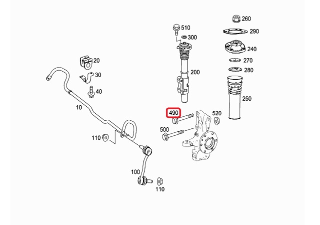 0019907700 MERCEDES Tornillo de montaje, Amortiguador Delantero original y equivalente