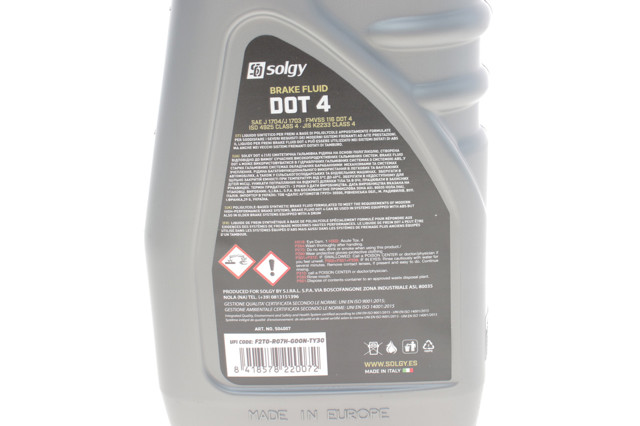 Жидкость тормозная Solgy 504007