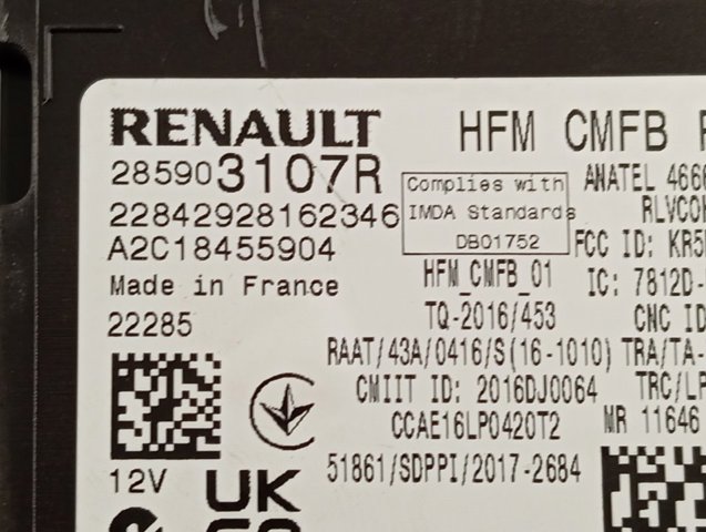  285903107R Renault (RVI)