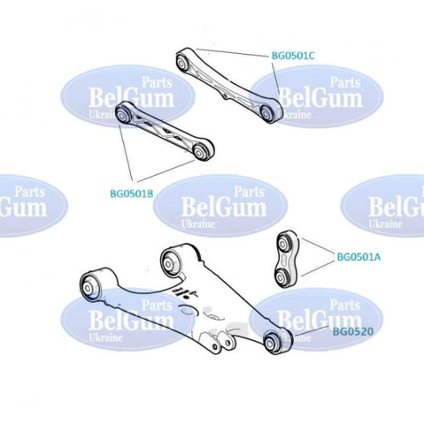 BG0520 Belgum Сайлентблок задней тяги