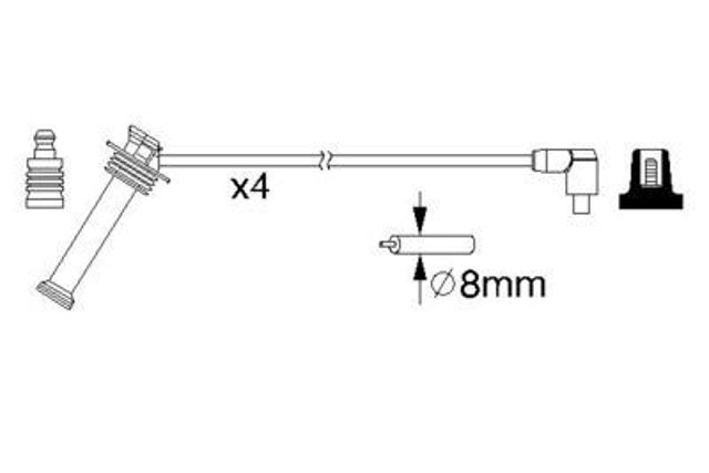 Высоковольтные провода 986357208 Bosch