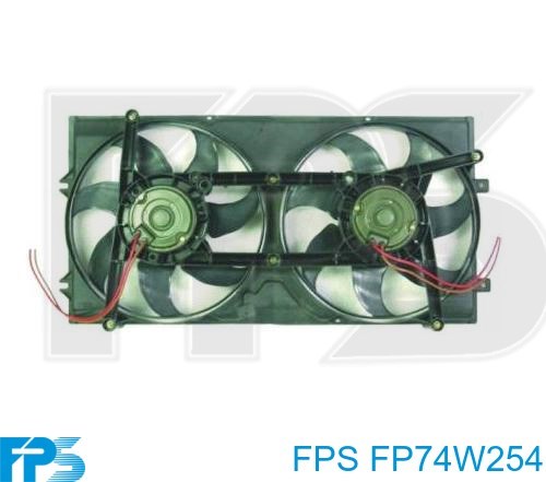 FP74W254 FPS Диффузор радиатора охлаждения в сборе с мотором