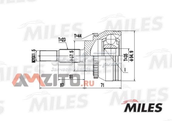 ШРУС наружный передний GA20402 Miles