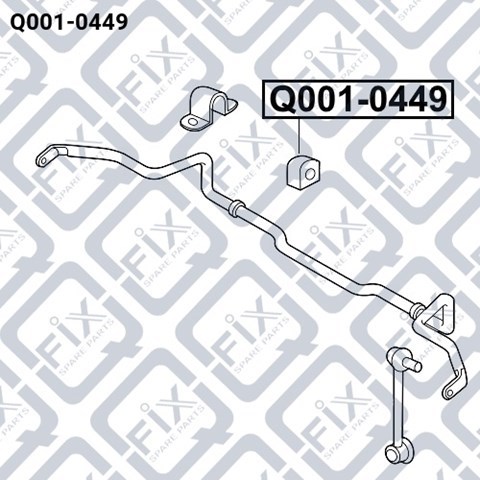 Втулка переднего стабилизатора Q-fix Q0010449 цена, от 3.17 USD