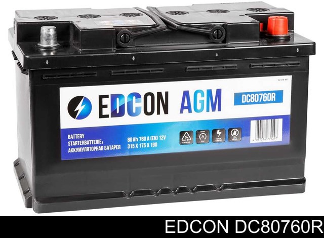 Купить Аккумулятор EDCON (DC80760R)