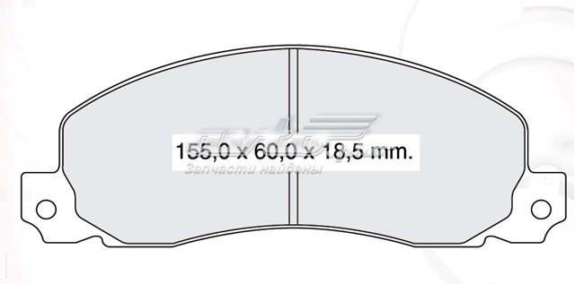 Колодки тормозные передние дисковые DAFMI D996E