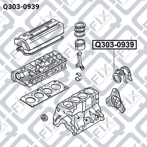 Сальник коленвала задний Q-fix Q3030939 цена, от 5.40 USD