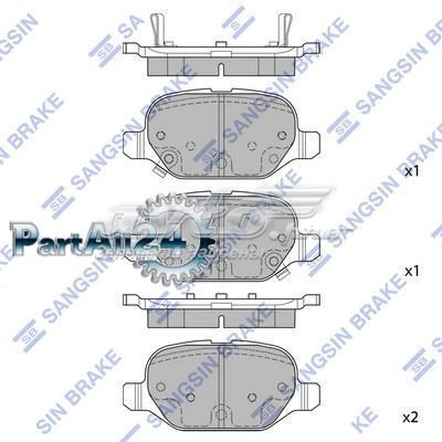 Задние дисковые колодки Sangsin SP1709