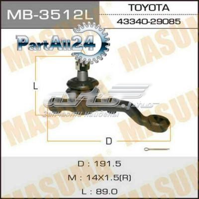 Нижняя левая шаровая опора MB3512L Masuma
