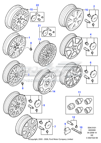 Вентиль для колеса FORD 6764791