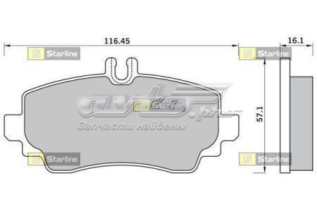 BDS369 Starline Колодки передние