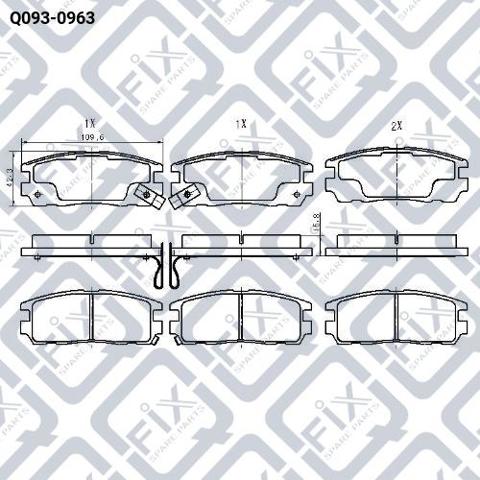 Колодки дисковые  Q-fix Q0930963 цена, от 14.16 USD