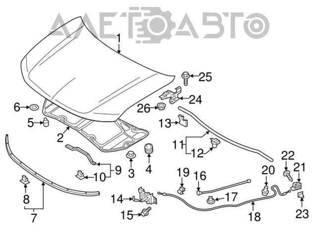  Fecho da capota Mitsubishi ASX SUV (GA) (2010 - 2026) 